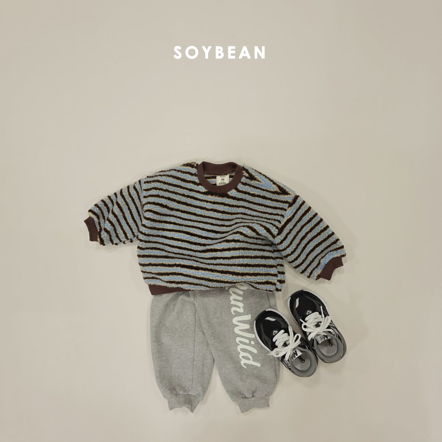 (Pre-order) Soybean Kids Winter - Color Cotton Candy Sherpa Sweatshirt 칼라솜사탕맨투맨 (4 Colors)