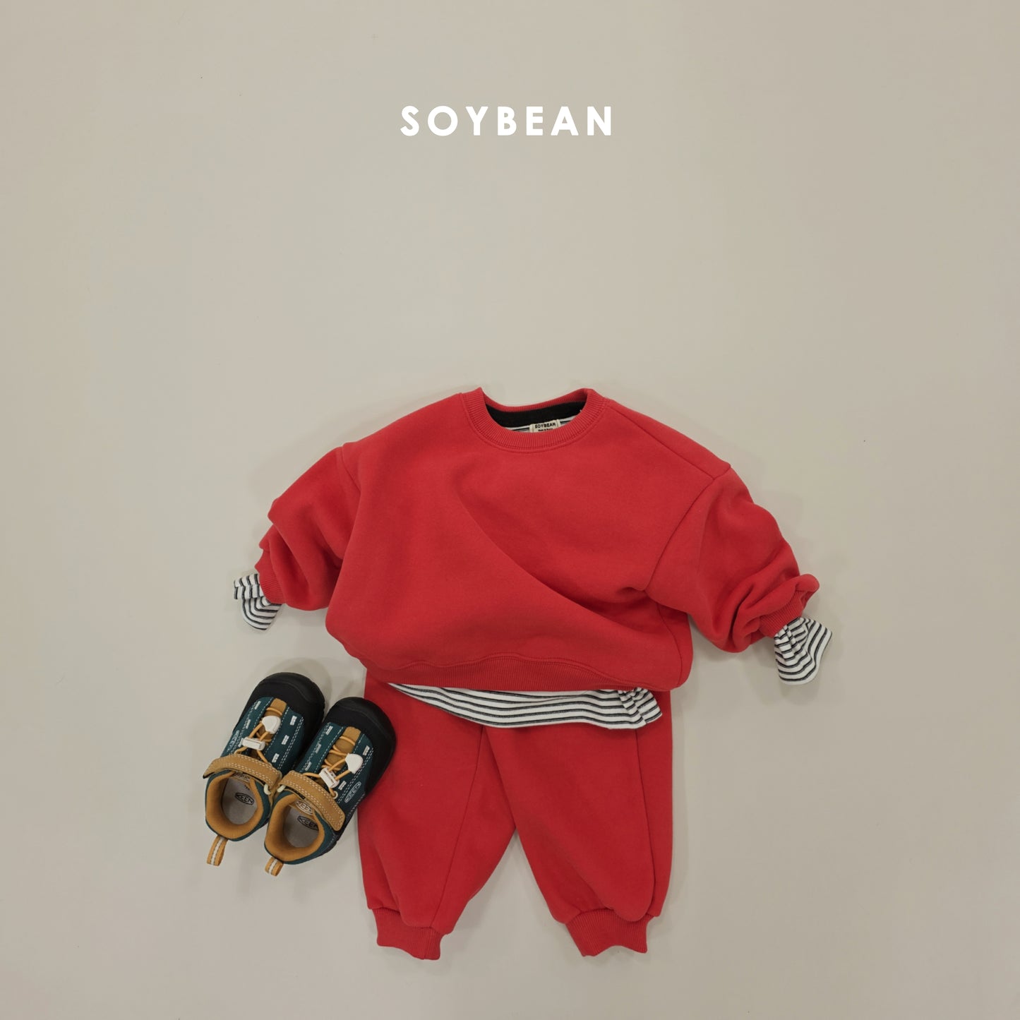 (Pre-order) Soybean Kids Winter - Junior Soybean Kids Winter - Junior Fleece-Lined Lollipop Top & Bottom Set 주니어 양기모롤리팝상하복 (16 Colors)