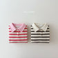 (Pre-order) Daily Bebe - Kids’ Collar Striped Sweatshirt 카라 단가라 맨투맨 (2 Colors)