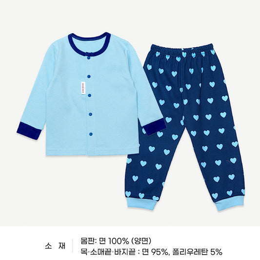 (Baby Boom) Cotton Long-Sleeve Pajama Set (2 Colors)