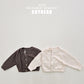 (Pre-order) Soybean Kids - Check Accent Ribbed Cardigan 체크단작가디건 (2 Colors)