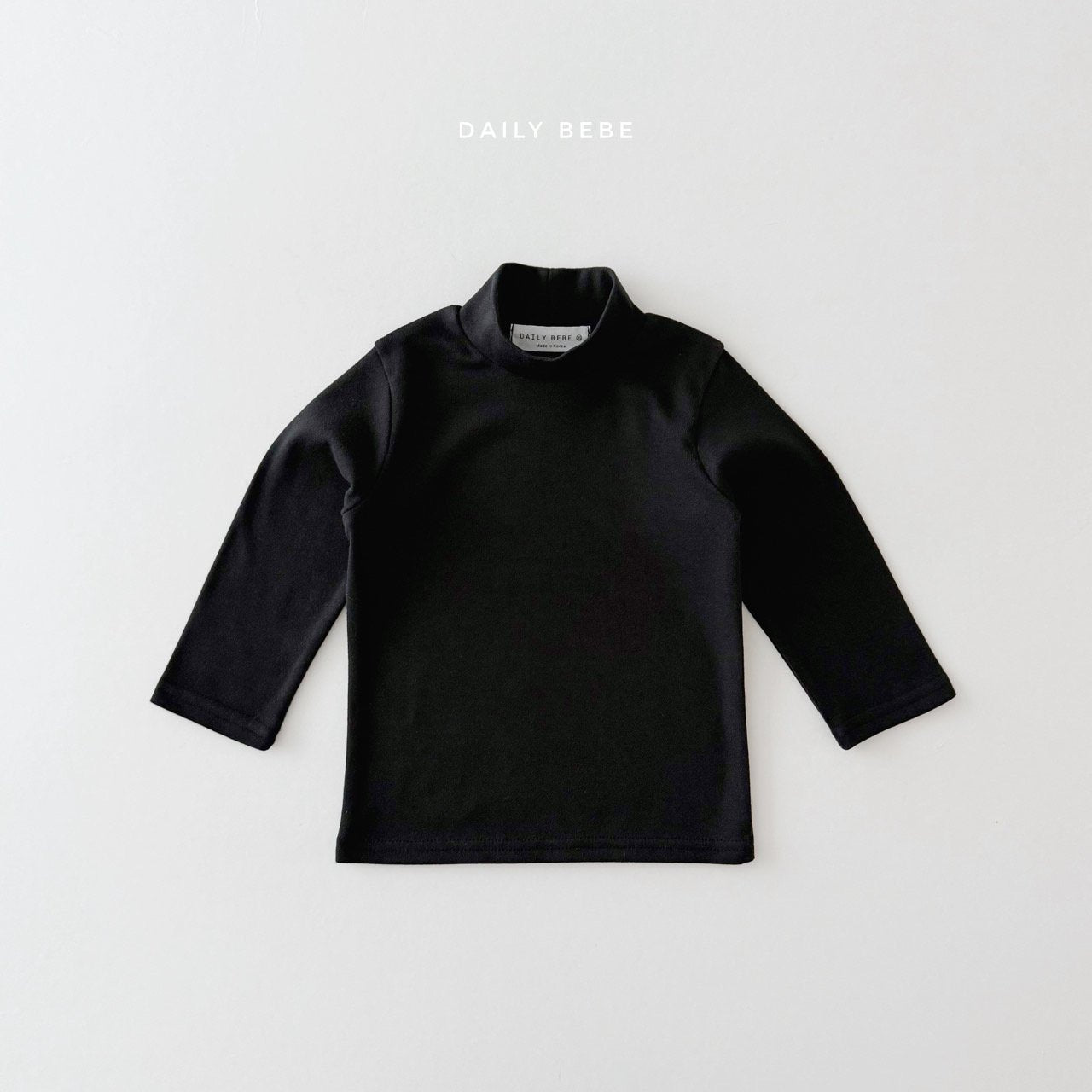 (Pre-order) Daily Bebe Winter- Kids' Basic Mock-Neck Top 베이직 반목티 (2 Colors)