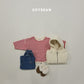 (Pre-order) Soybean Kids Winter - Fleece-Lined Stripe Sweatshirt 양기모단가라맨투맨 (4 Colors)