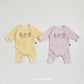 (Pre-order) OOTTBEBE Winter - Checked Bear Full Bodysuit 체크베어슈트 (2 Colors)