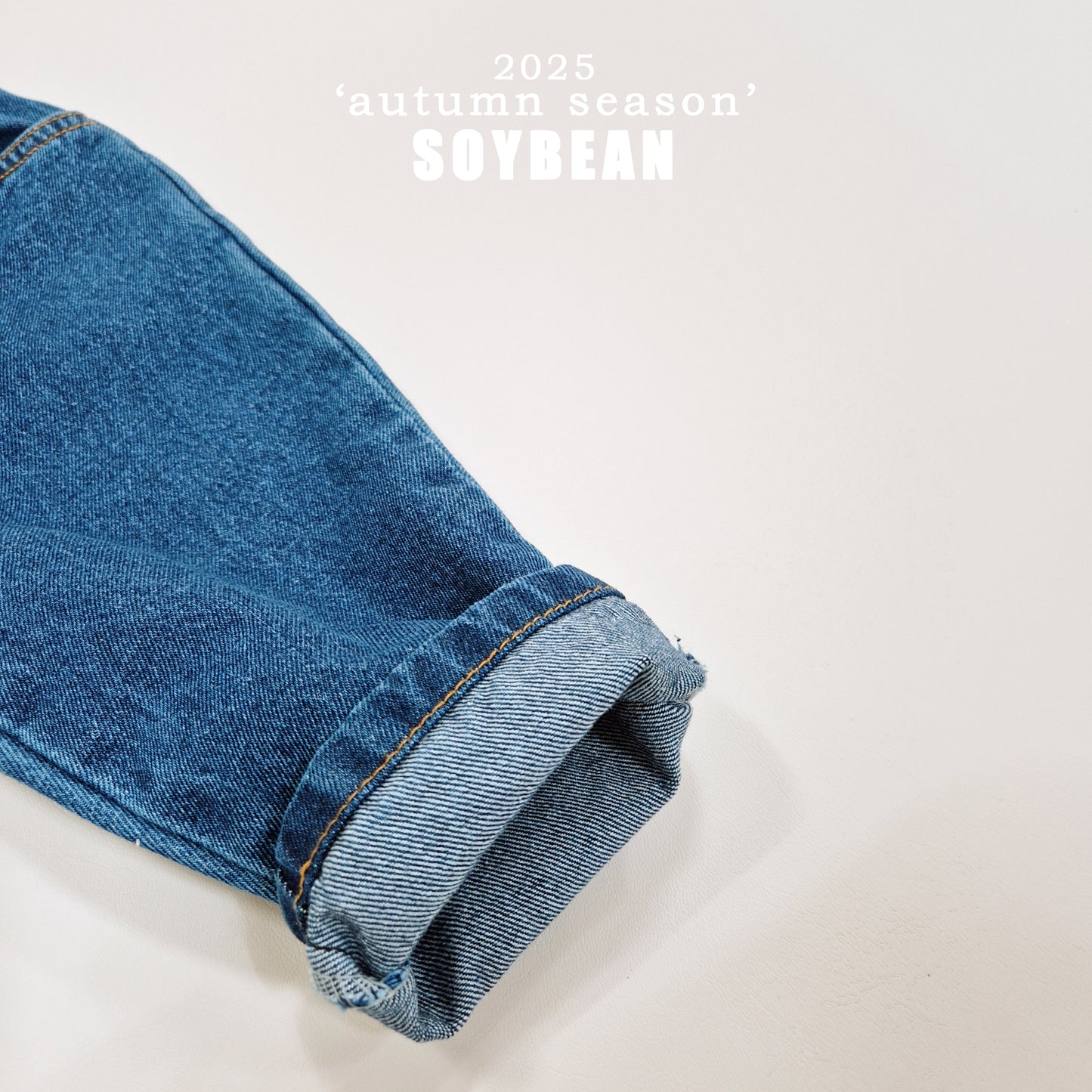(Pre-order) Soybean Kids - Tapered Denim Pants 테이퍼드데님팬츠 (2 Colors)