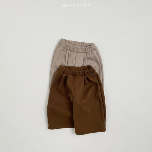 (Pre-order) OOTTBEBE - Chocolate Wide Pants 초코와이드팬츠 (2 Colors)