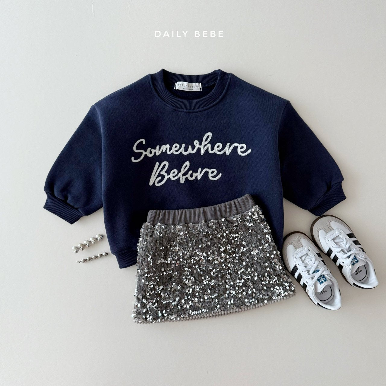 (Pre-order) Daily Bebe - Kids’ Sequin Skirt 스팽글치마 (2 Colors)