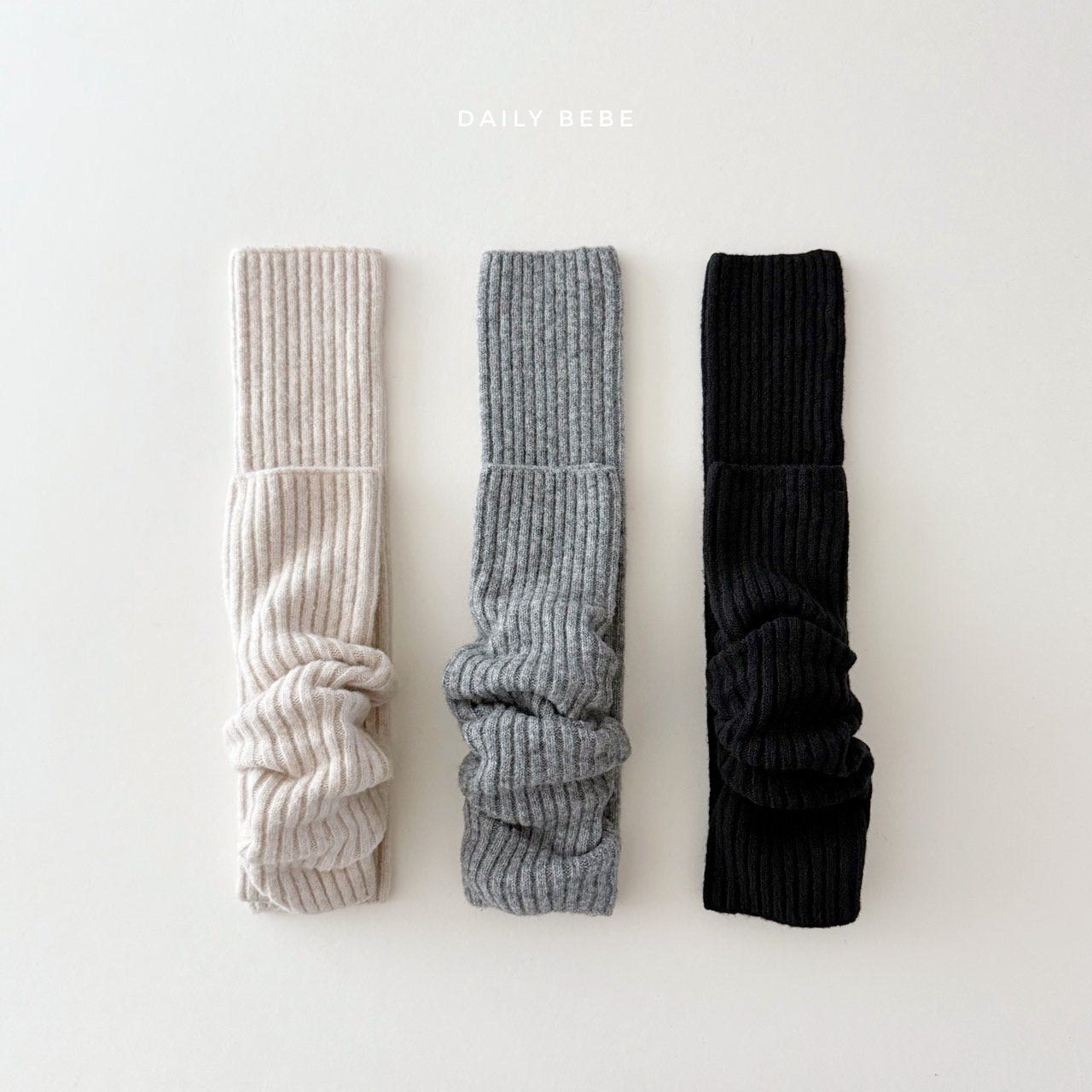 (Pre-order) Daily Bebe Winter - Kids’ Knit Leg Warmers 니트 레그워머 (3 Colors)