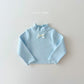 (Pre-order) Daily Bebe - Kids’ Mock-Neck Ribbon Shirts 반목 날라리티 (2 Colors)