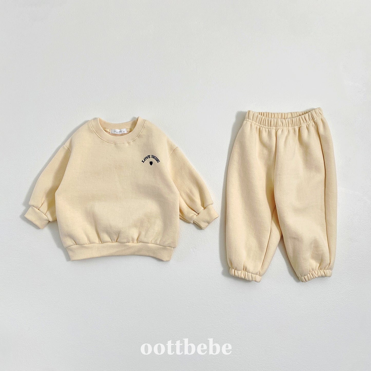 (Pre-order) OOTTBEBE Winter - Love Bebe Top & Bottom Set 러브베베상하복 (4 Colors)