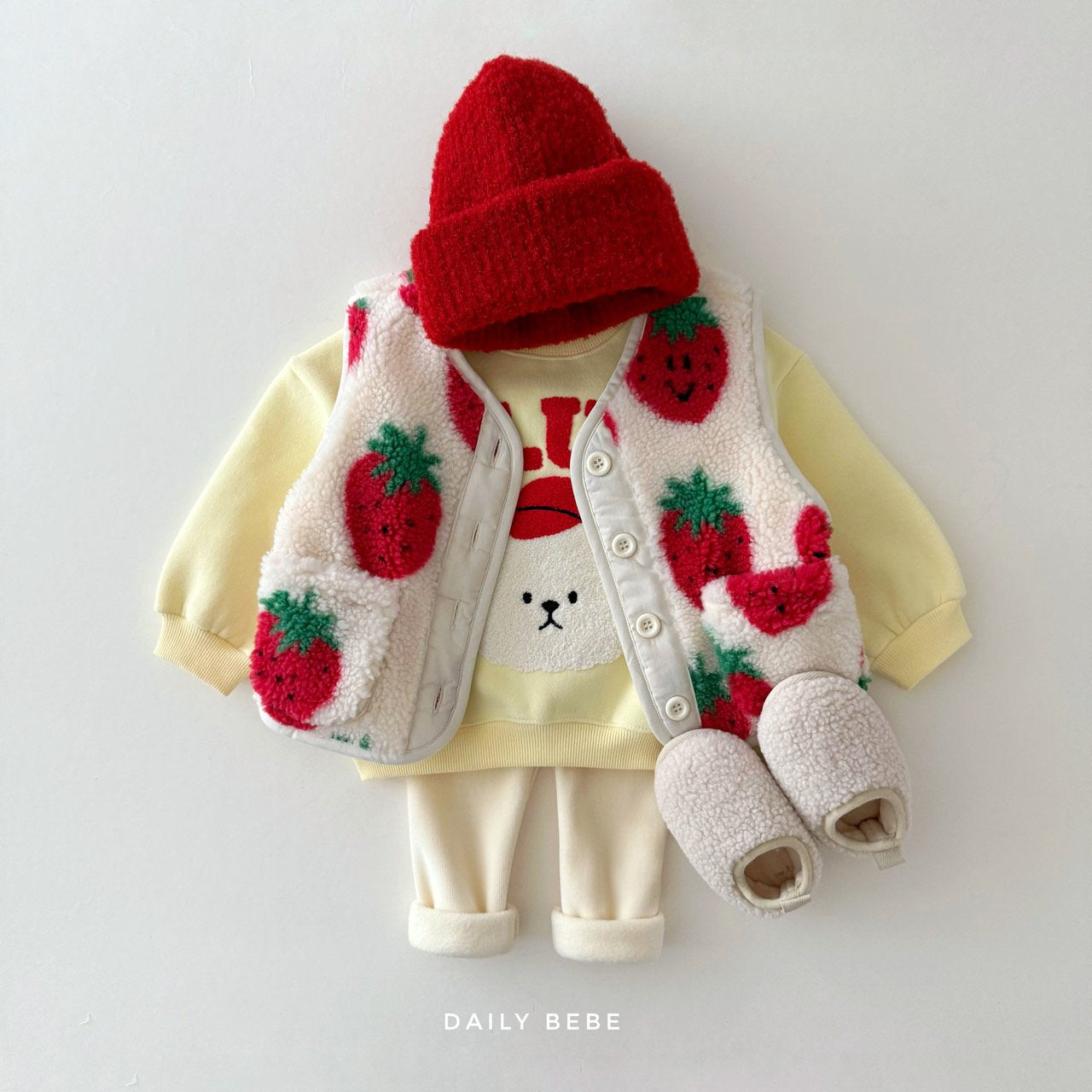 (Pre-order) Daily Bebe Winter - Kids' Club Bichon Fleece Sweatshirt 클럽 비숑 맨투맨 (2 Colors)