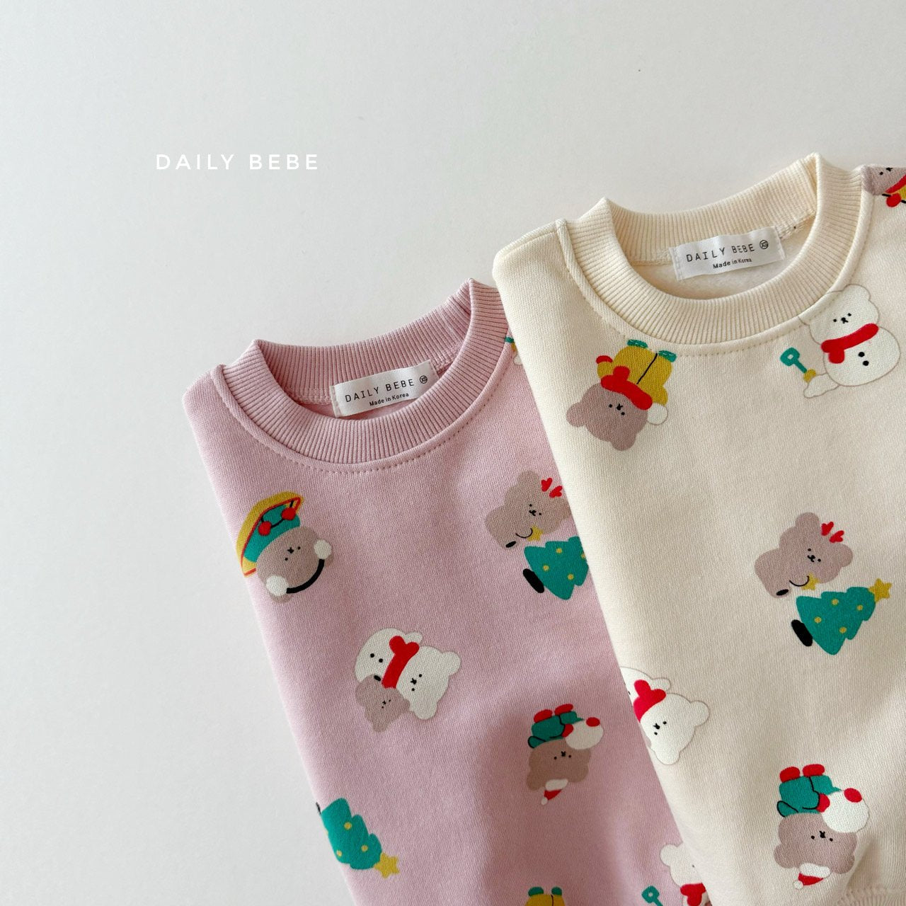 (Pre-order) Daily Bebe - Kids’ Winter Fun Top & Bottom Set 눈놀이상하셋트 (2 Colors)