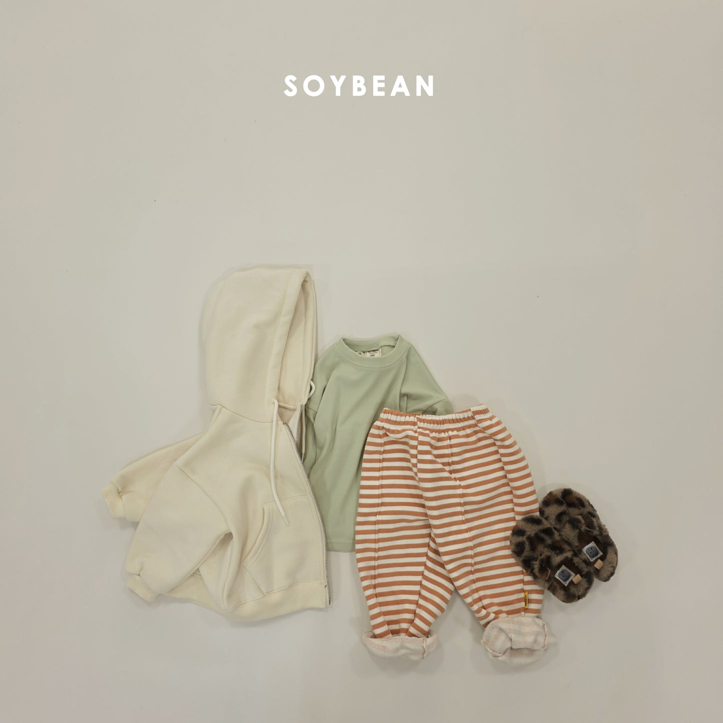 (Pre-order) Soybean Kids Winter - Fleece-Lined Basic Hood Zip-Up 양기모후드집업 (4 Colors)