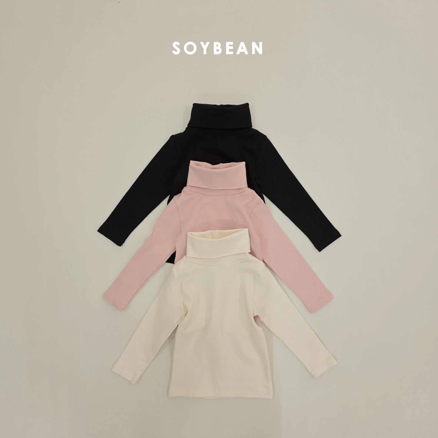 (Pre-order) Soybean Kids Winter - Cotton Stretch Inner Turtleneck 이너폴라티 (3 Colors)