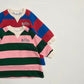 (Pre-order) OOTTBEBE - Stripes Sweatshirt Dress 빅단가라원피스 (2 Colors)