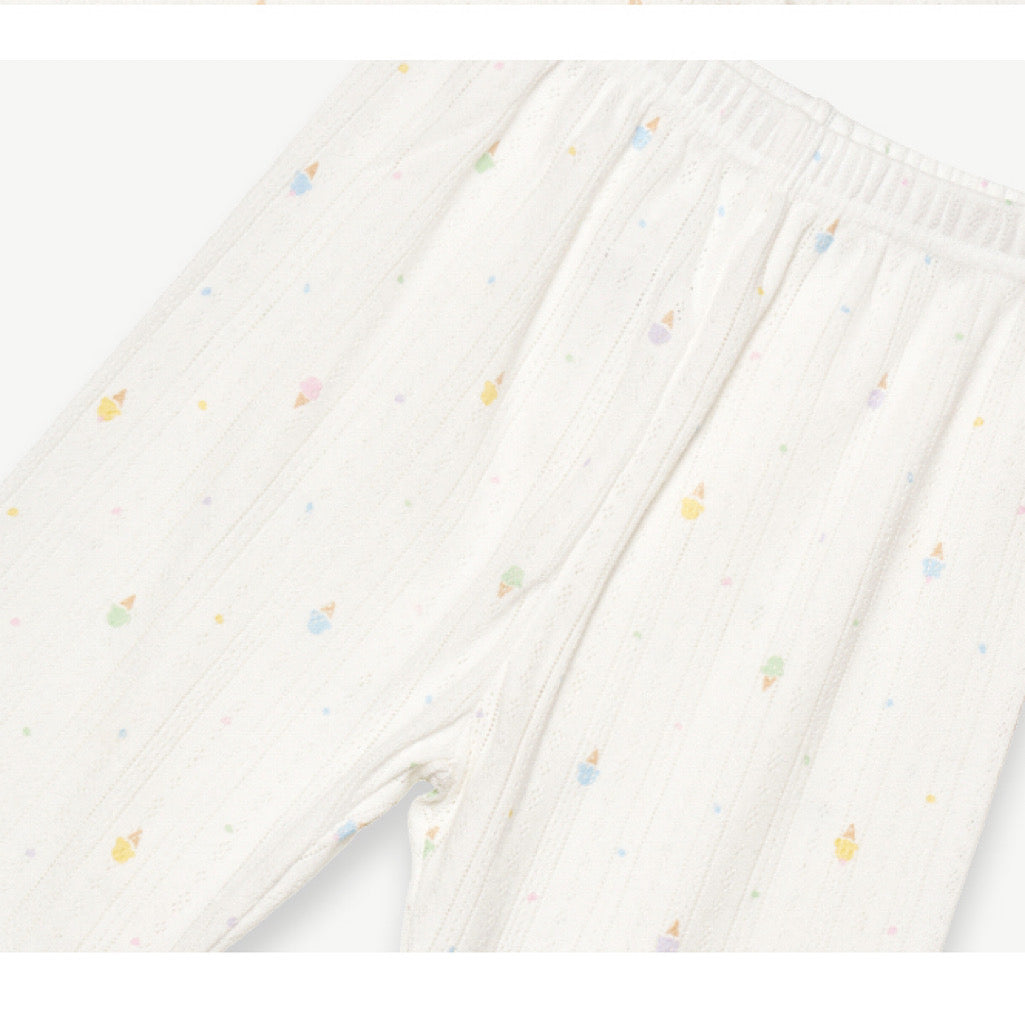 (Baby Boom) Spring Cotton Jacquard 3/4 Sleeve Pajama Set (2 Colors)