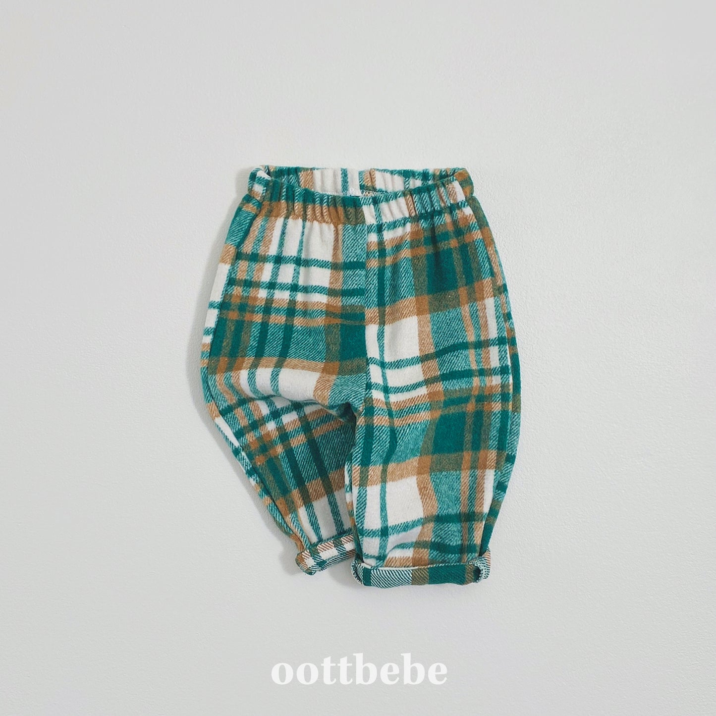 (Pre-order) OOTTBEBE Winter - Cozy Check Pants 웨하스체크팬츠 (4 Colors)