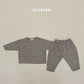 (Pre-order) Soybean Kids Winter - Check Cozy Fleece Top & Bottom Set 체크몽글실내복 (3 Colors)