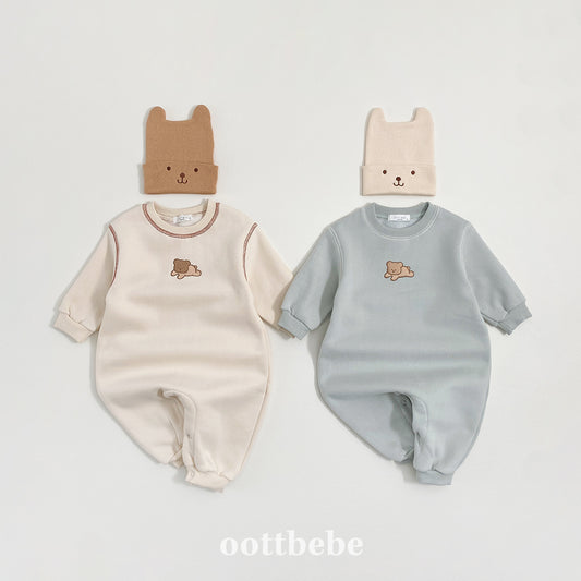 (Pre-order) OOTTBEBE Winter - Cozy Bear Full Suit 쿨쿨베어전신슈트 (2 Colors)
