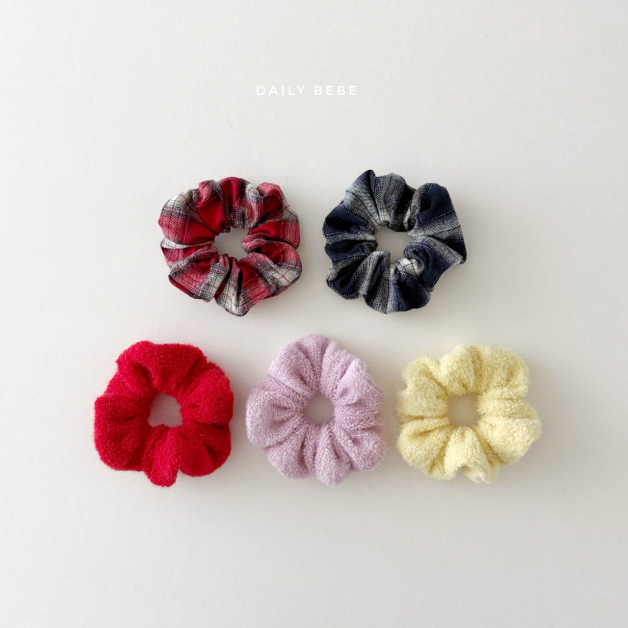 (Pre-order) Daily Bebe Winter - Kids’ Cozy Scrunchie Set 스크런치 (5 Colors)