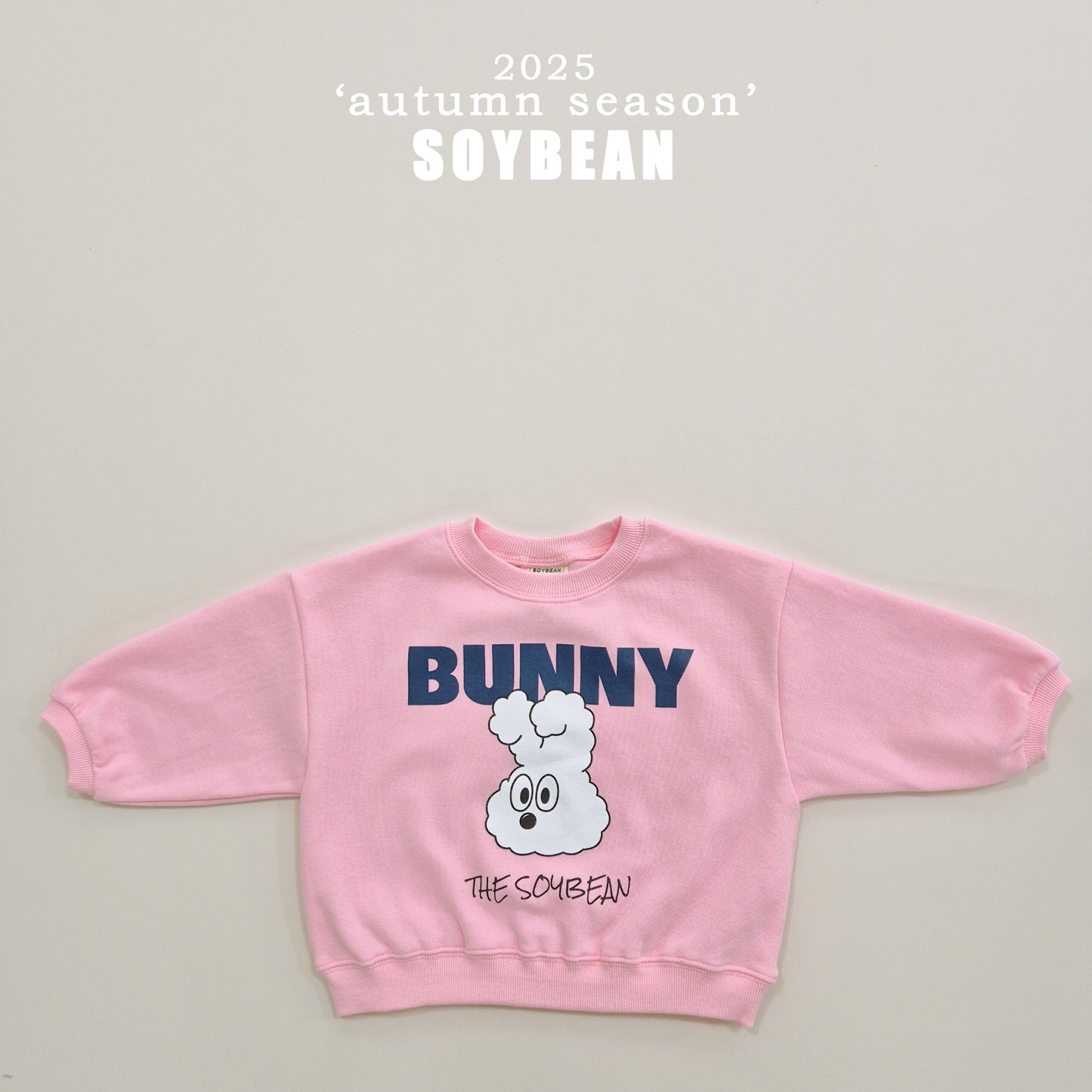 (Pre-order) Soybean Kids - Cloud Bunny Color Block Top & Bottom Set 구름토끼배색상하복 (2 Colors)