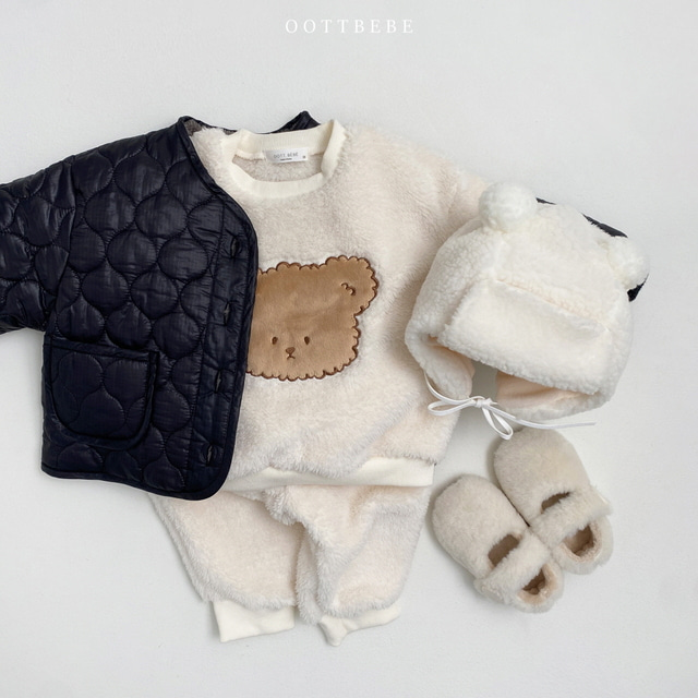 (Pre-order) OOTTBEBE - Snuggle Top & Bottom Set 포그니상하복 (4 Colors)