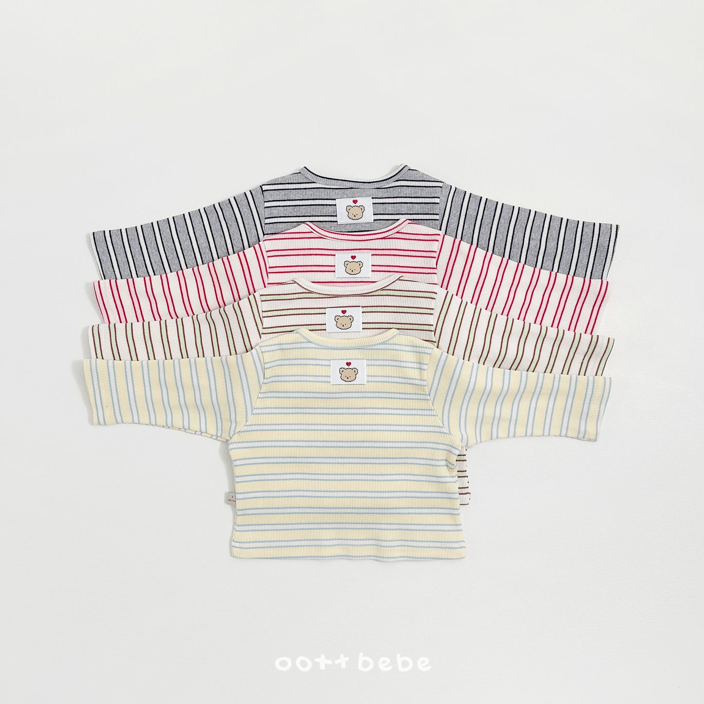 (Pre-order) OOTTBEBE Spring - Say OOTT Baby 1+1 Tee Set 세이오뜨 1+1티셔츠 (4 Colors)