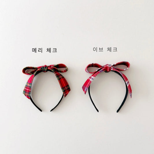 (Pre-order) Daily Bebe Winter - Kids’ Ribbon Headband 리본 머리띠 (2 Colors)