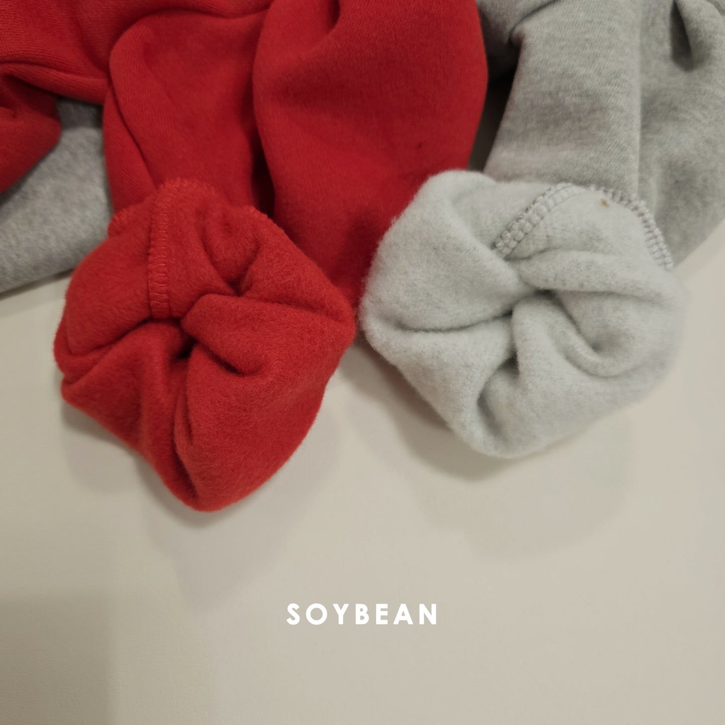 (Pre-order) Soybean Kids Winter - Ribbon Fleece-Lined Sweatshirt Dress 리본양기모맨투맨OPS (2 Colors)