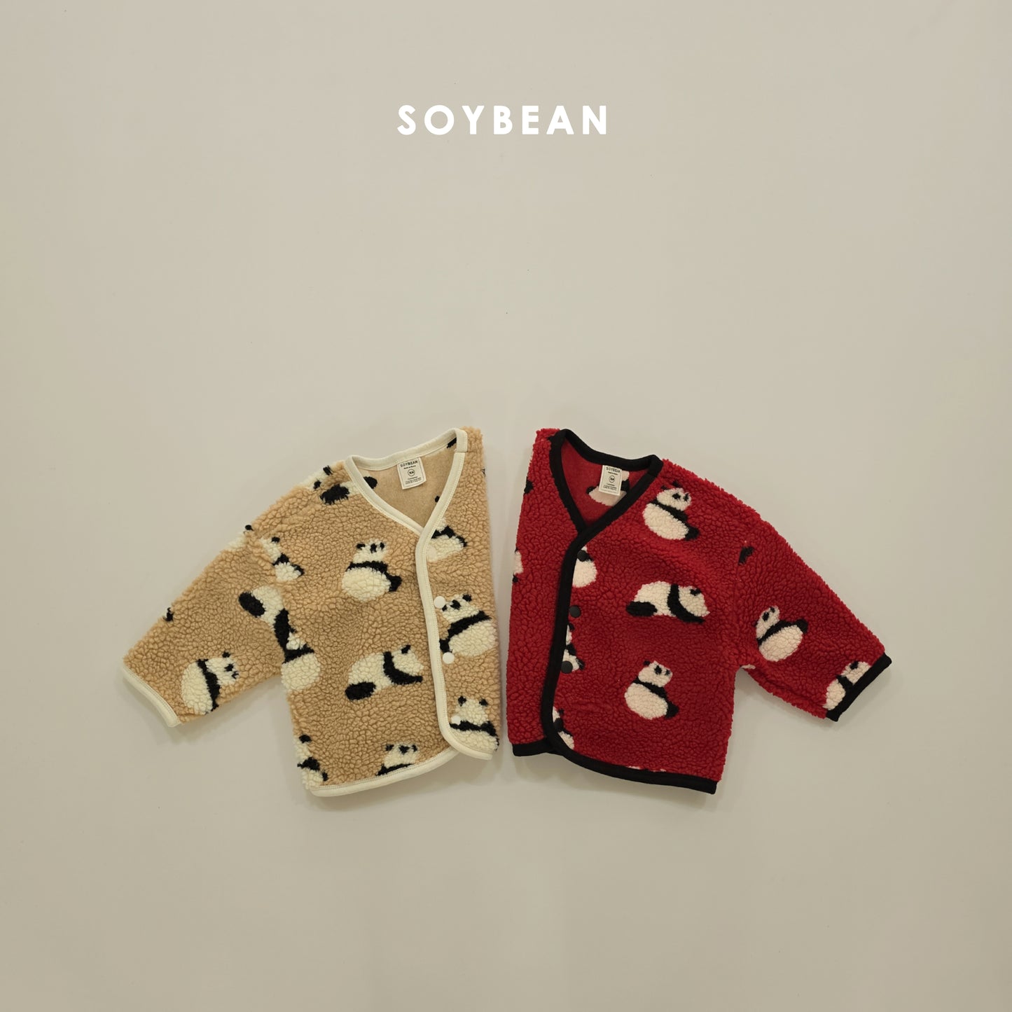 (Pre-order) Soybean Kids Winter - Panda Fleece Jacket 팬더양털자켓 (2 Colors)