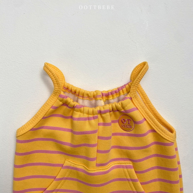 (Pre-order) OOTTBEBE - Snuggle Stripes Overalls 하리보오버롤 (3 Colors)