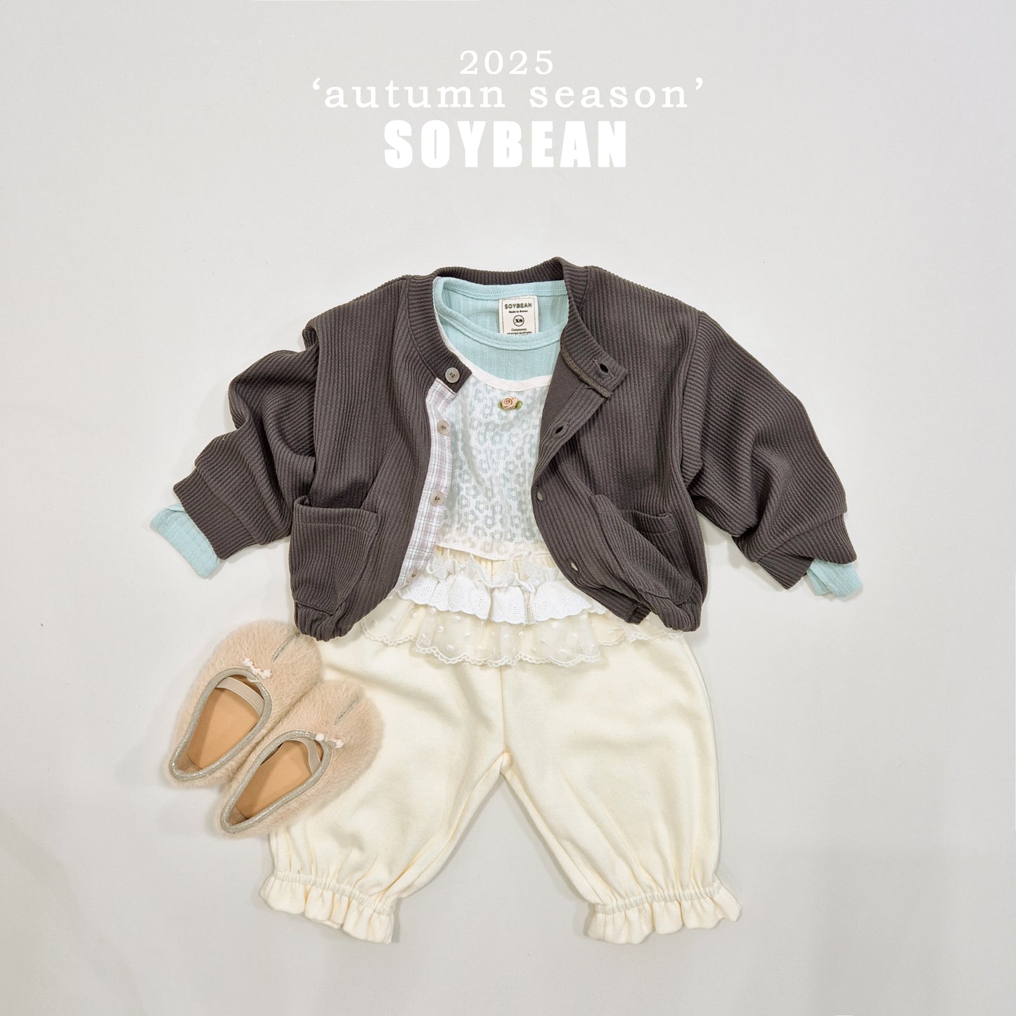 (Pre-order) Soybean Kids - Lace Layered Frill Pants 레이스캉프릴팬츠 (2 Colors)