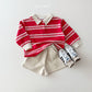 (Pre-order) Daily Bebe - Kids' Collar Stripe Tee 카라 단가라티 (2 Colors)