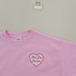 (Pre-order) Soybean Kids - Heart Embroidered Top & Bottom Set 하트자수상하복 (2 Colors)