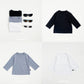 (Pre-order) OOTTBEBE - Plain Tee 3-Piece Set (Cotton Modal) 심플티셔츠 1+1+1(3종세트) (2 Colors)
