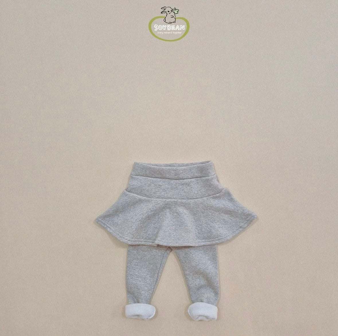 (Pre-order) Soybean Kids - Cozy Flare Skirted Leggings 뽀송나팔치랭스 (3 Colors)