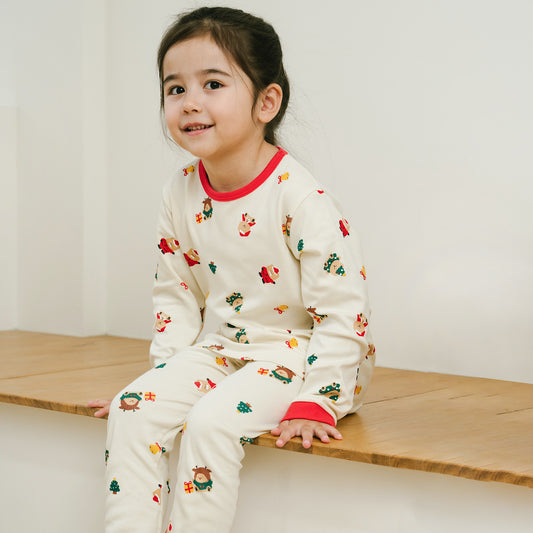 (Baby Boom) Christmas Bamboo Long Sleeve Pajama Set