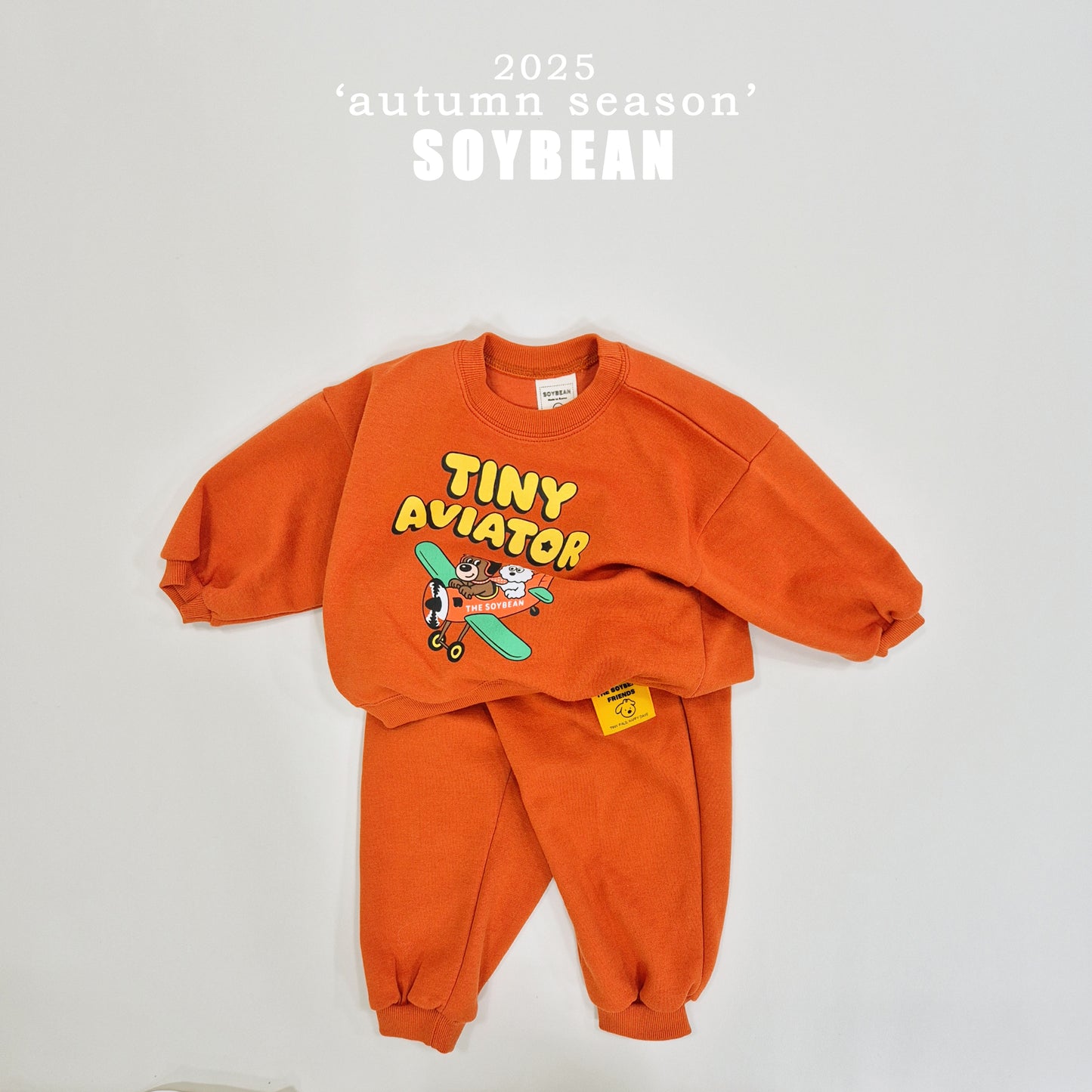 (Pre-order) Soybean Kids - Little Airplane Top & Bottom Set 꼬마비행기상하복 (3 Colors)