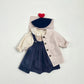 (Pre-order) OOTTBEBE - Velour Overall Skirt 벨로아멜빵스커트 (2 Colors)