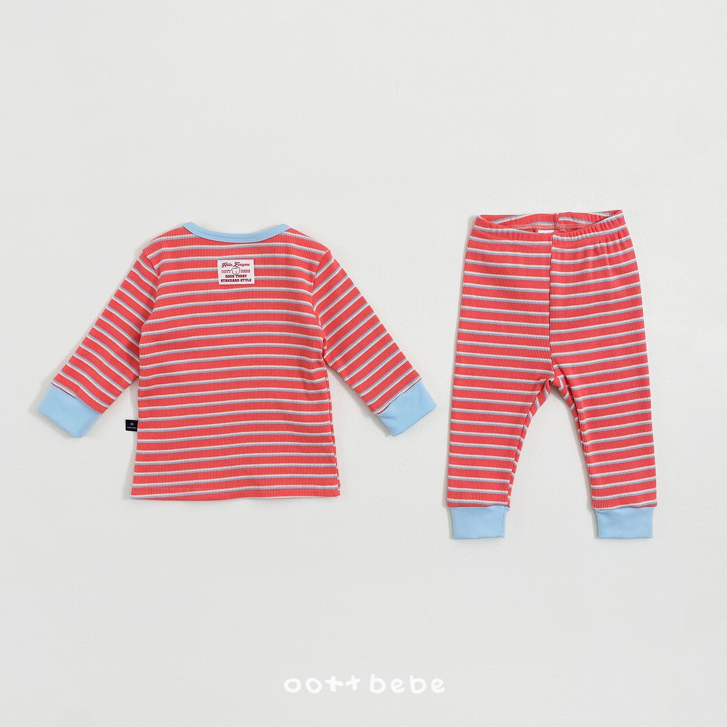 (Pre-order) OOTTBEBE Spring - Apollo Stripe Pajama Set 아폴로실내복 (3 Colors)