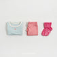 (Pre-order) OOTTBEBE Spring - Picnic Cotton Pajama Set 피크닉실내복 (3 Colors)