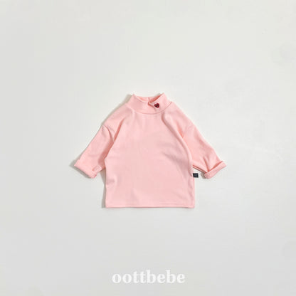 (Pre-order) OOTTBEBE Winter - Signature Heart Turtleneck Tee OT하트폴라티 (4 Colors)