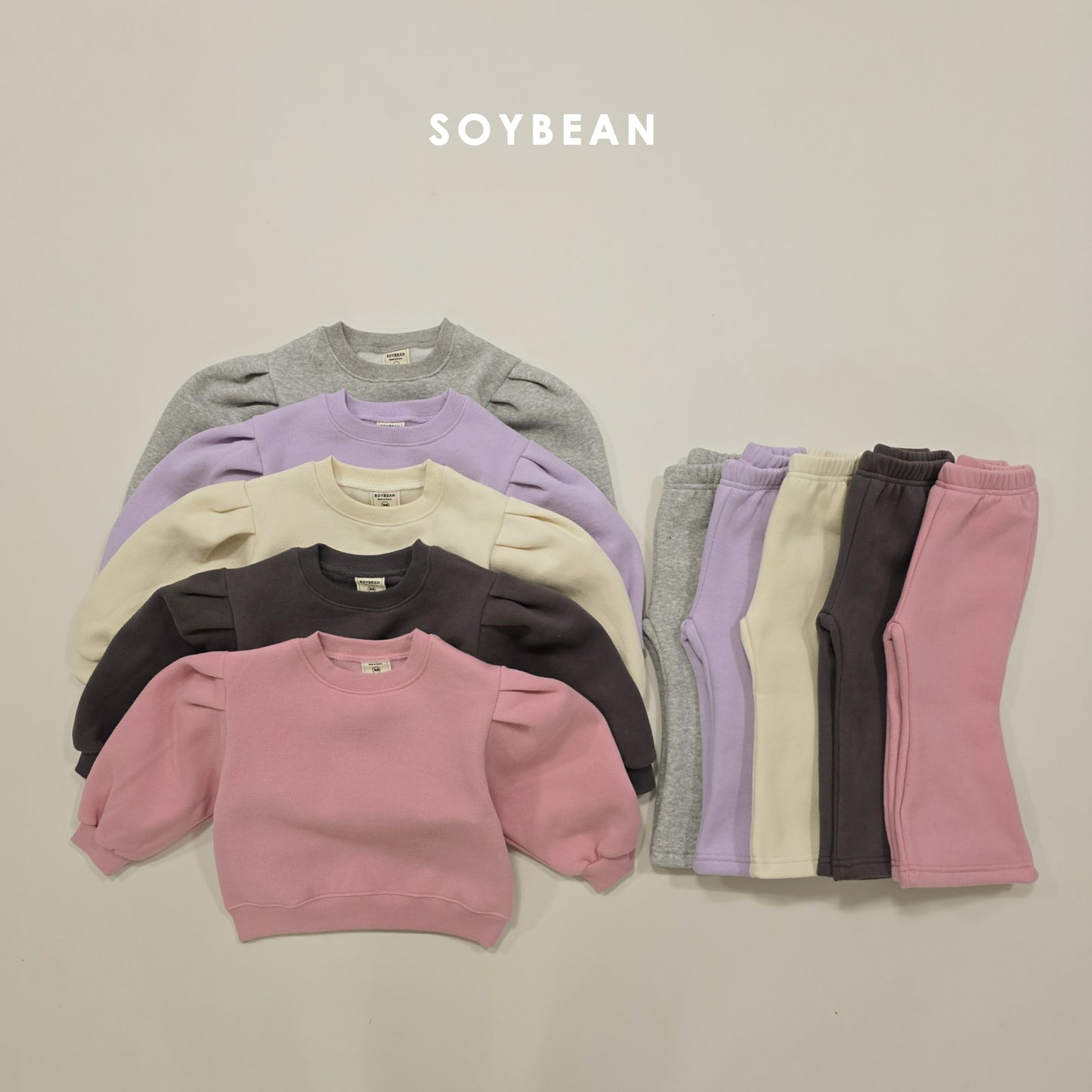 (Pre-order) Soybean Kids Winter - Mongle Flare Top & Bottom Set 몽글플레어상하 (5 Colors)