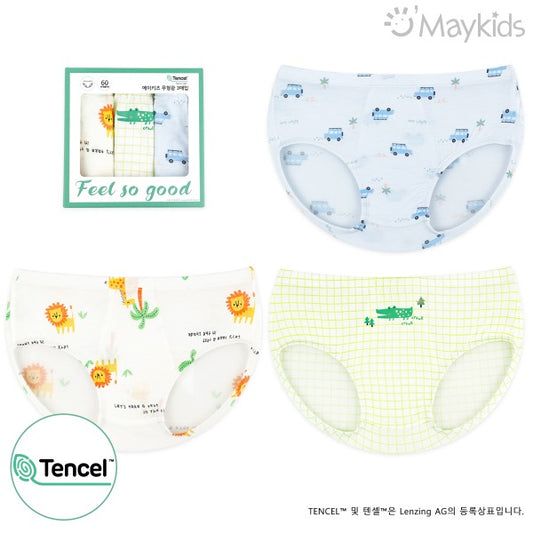 (Pre-Order) MayKids - Safari Croco Tencel Modal Boys’ Underwear (3-pack)