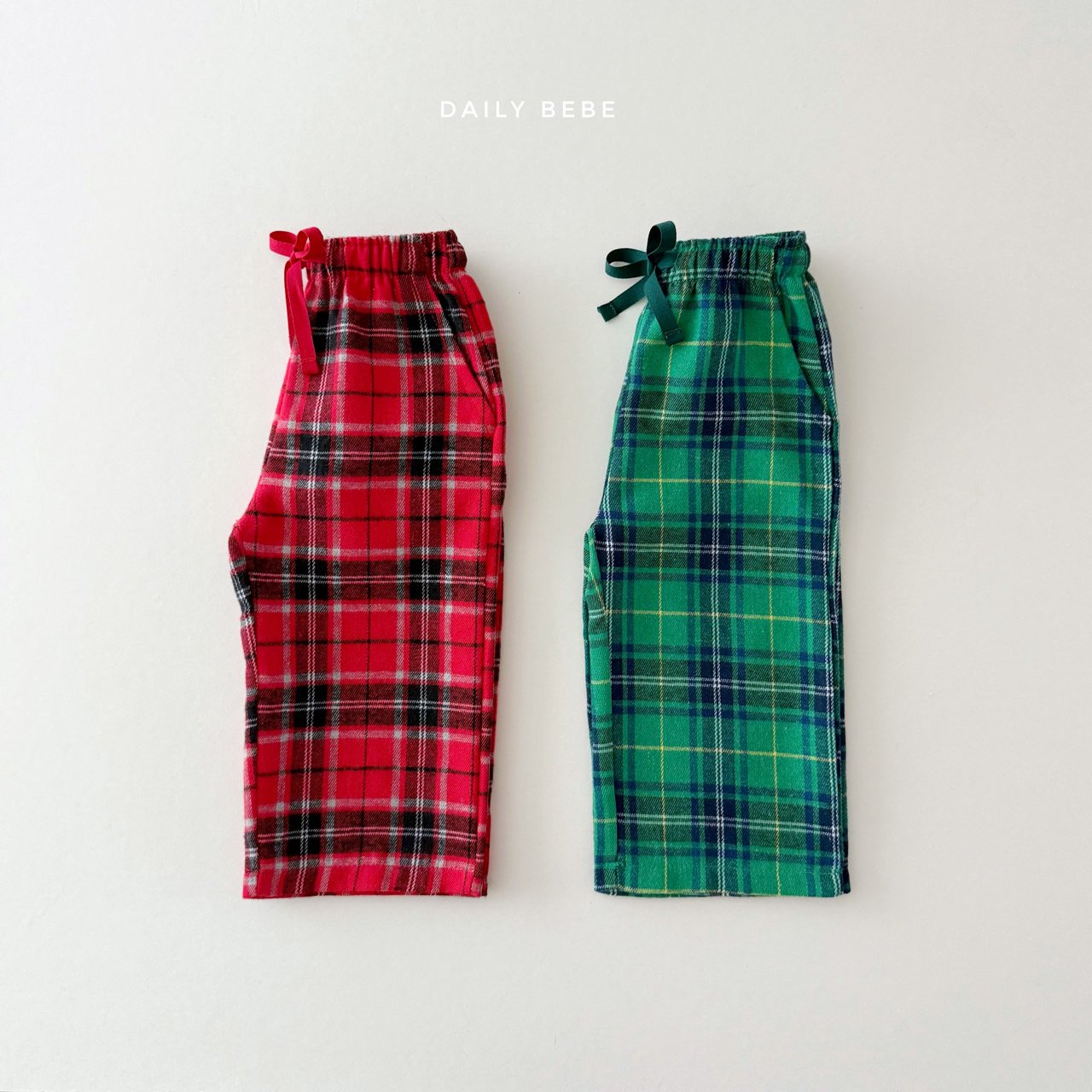 (Pre-order) Daily Bebe Winter - Kids' Merry Check Pants 메리 체크팬츠 (2 Colors)