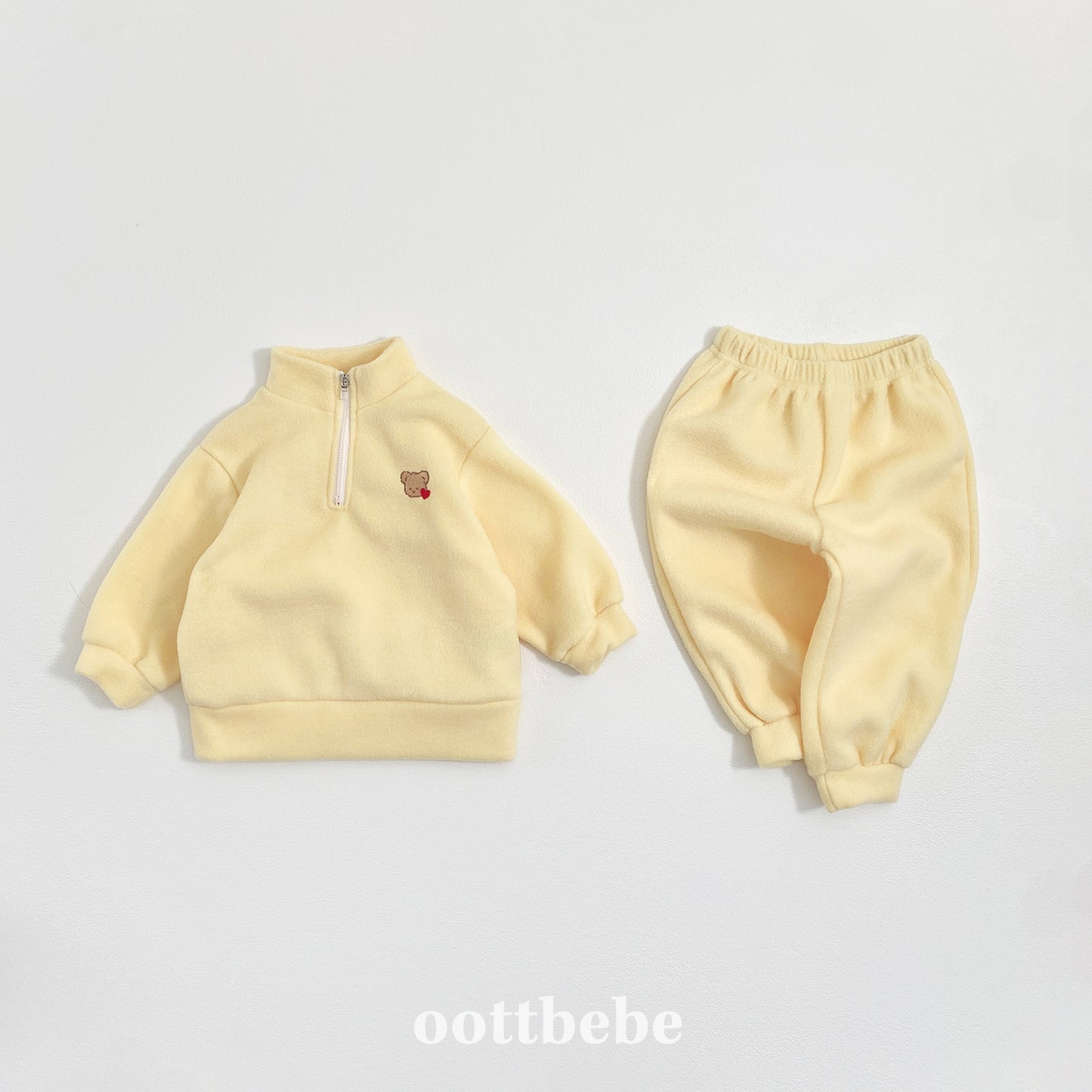(Pre-order) OOTTBEBE Winter - Puppy Fleece Anorak Top & Bottom Set 멍멍아노락상하복 (4 Colors)