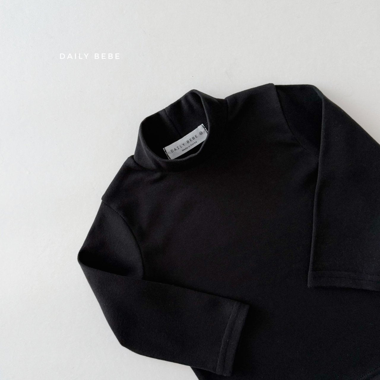 (Pre-order) Daily Bebe Winter- Kids' Basic Mock-Neck Top 베이직 반목티 (2 Colors)