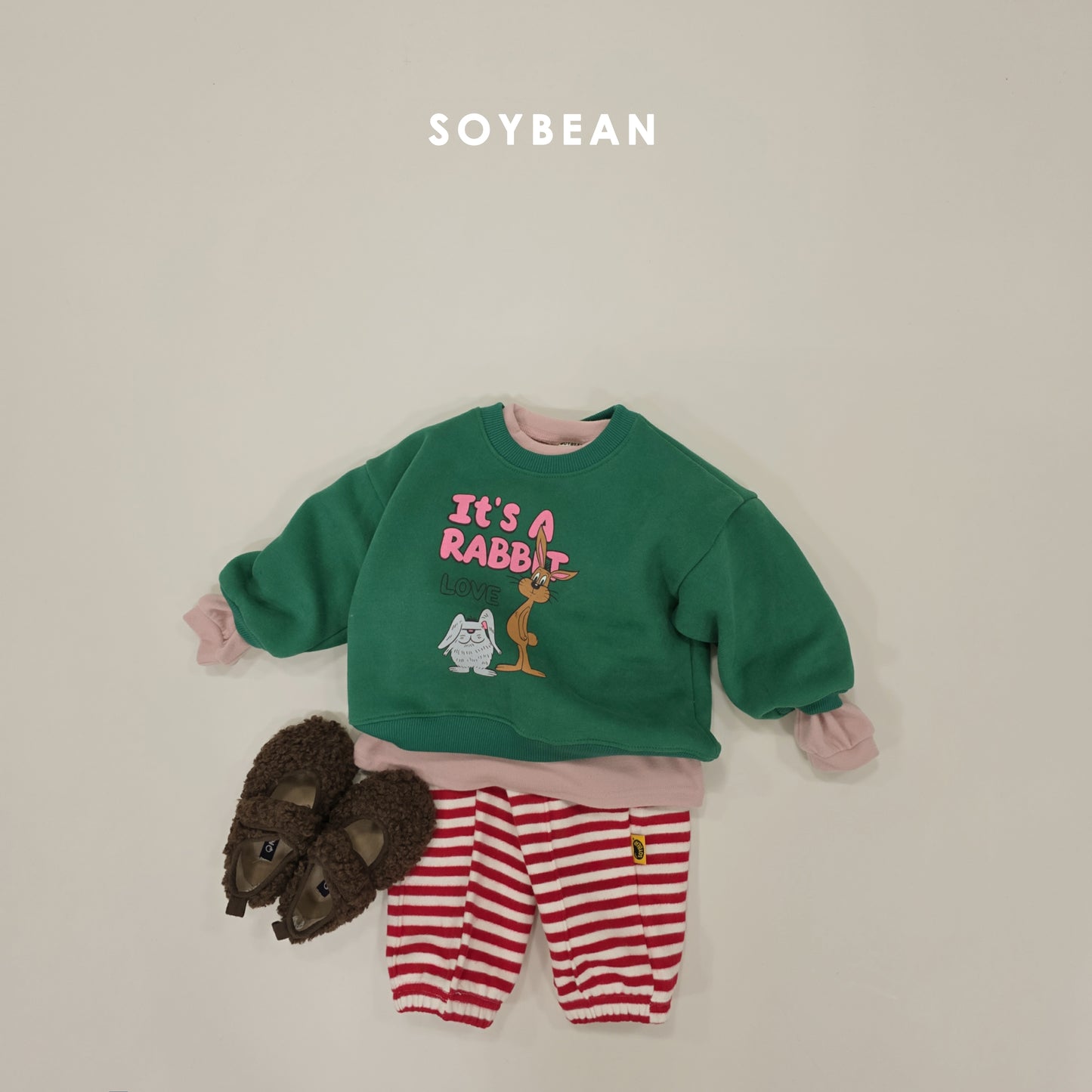 (Pre-order) Soybean Kids Winter - Forming Loose Fleece-Lined Tee 포밍루즈티셔츠 (7 Colors)