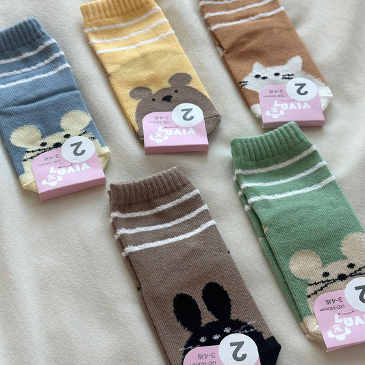 (Viva) Kids’ Animal Pals Socks (5-pack)