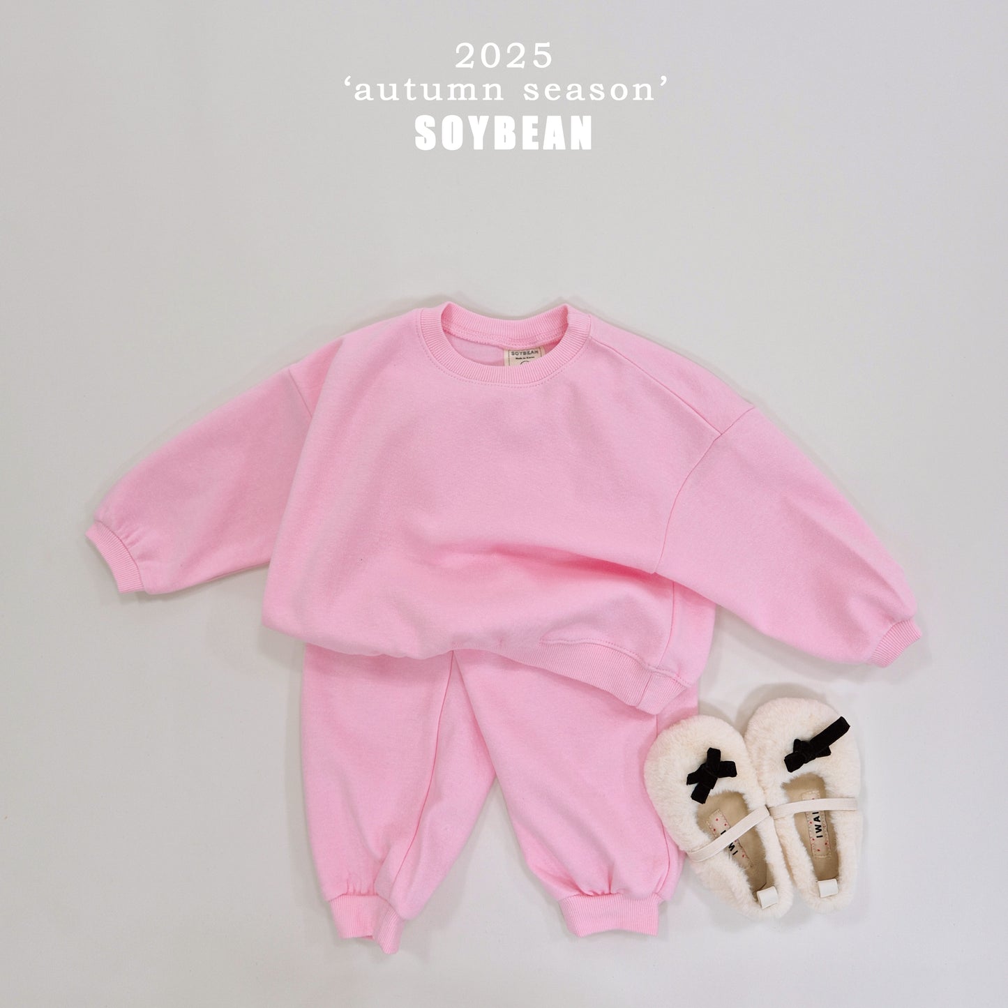 (Pre-order) Soybean Kids - Fall Lollipop Top & Bottom Set 가을롤리팝상하복 (16 Colors)
